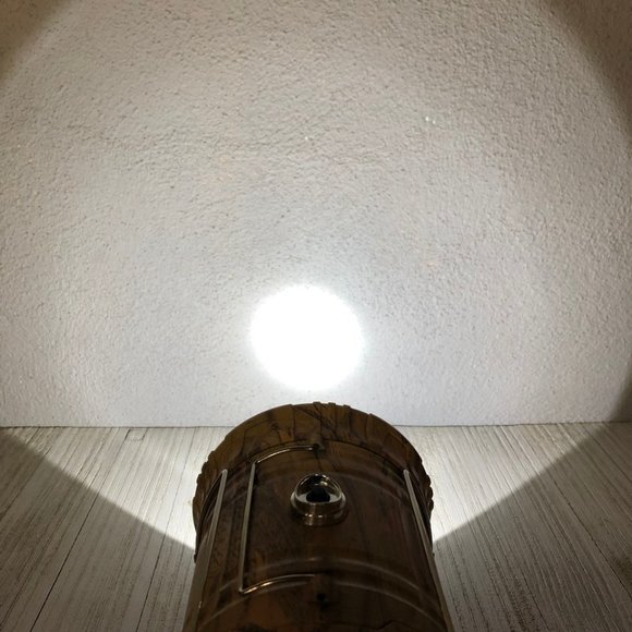 Large Camouflaged LED Solar Rechargeable Pop Up Camping Lantern W/ Flashlight - Picture 8 of 14